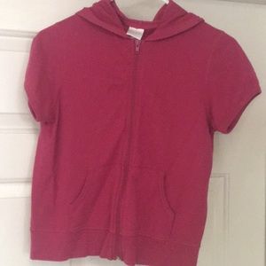 EUC Short Sleeve Full zip hoodie- Size M
